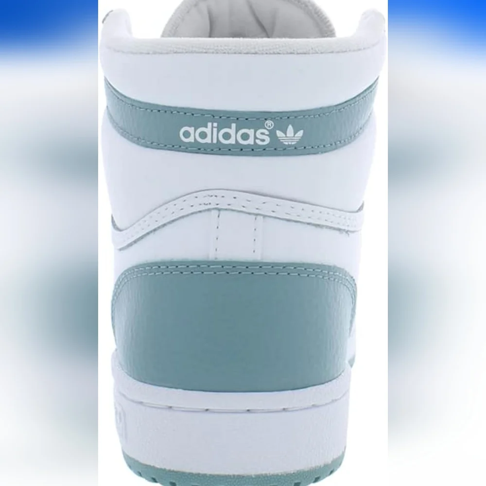 Adidas White and Blue High-Top TopTens Sneakers